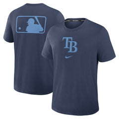Tampa Bay Rays Authentic Collection Early Work Tri-Blend Dri-FIT T-Shirt Navy | Nike