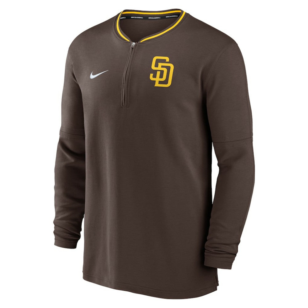 San Diego Padres Authentic Collection Performance Half-Zip Top Brown | Nike