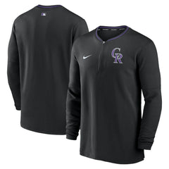 Colorado Rockies Authentic Collection Performance Half-Zip Top Black | Nike