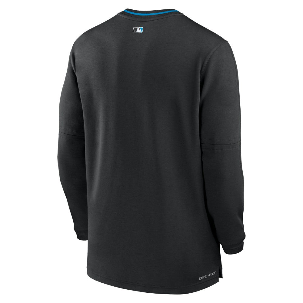 Miami Marlins Authentic Collection Performance Half-Zip Top Black | Nike