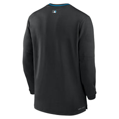 Miami Marlins Authentic Collection Performance Half-Zip Top Black | Nike