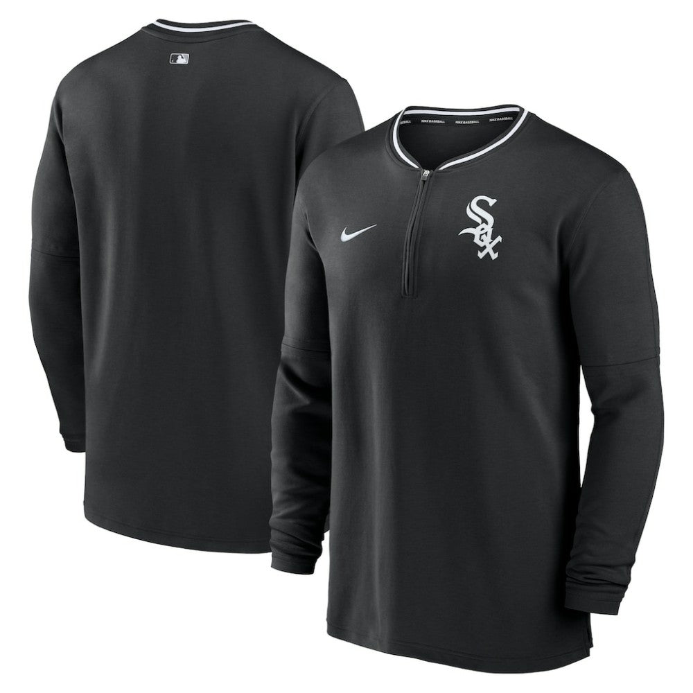 Chicago White Sox Authentic Collection Performance Half-Zip Top Black | Nike