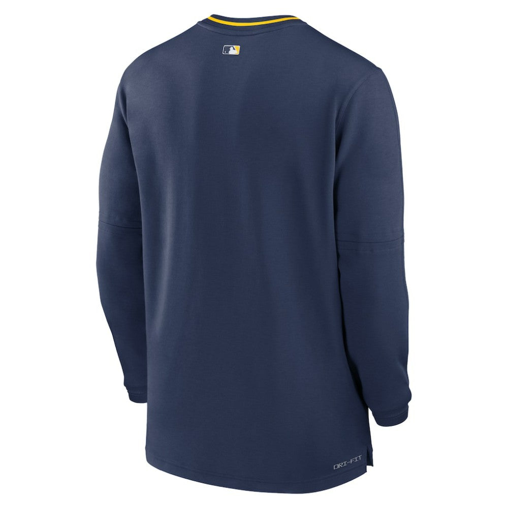 Milwaukee Brewers Authentic Collection Performance Half-Zip Top Navy | Nike