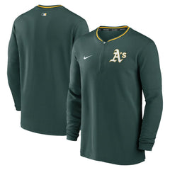 Athletics Authentic Collection Performance Half-Zip Top Green | Nike