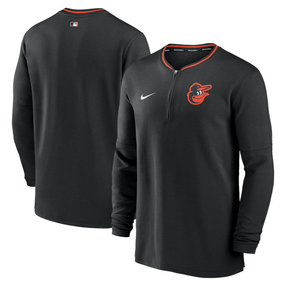 Baltimore Orioles Authentic Collection Performance Half-Zip Top Black | Nike