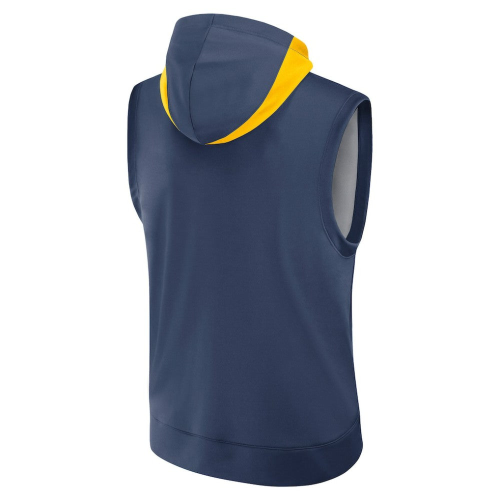 Milwaukee Brewers Authentic Collection Dri-FIT Sleeveless Hoodie Navy | Nike