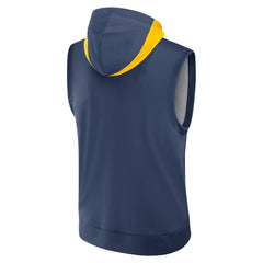 Milwaukee Brewers Authentic Collection Dri-FIT Sleeveless Hoodie Navy | Nike