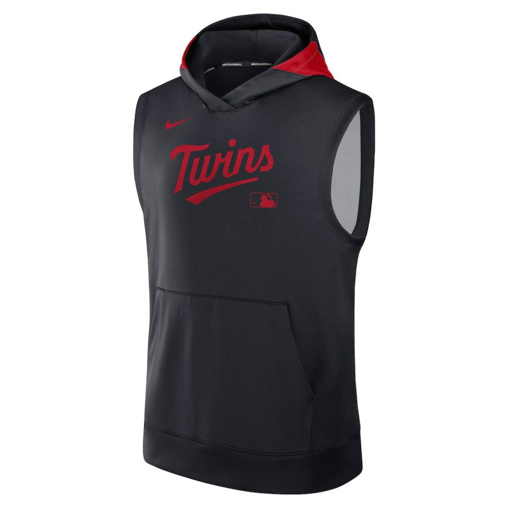Minnesota Twins Authentic Collection Dri-FIT Sleeveless Hoodie Navy | Nike