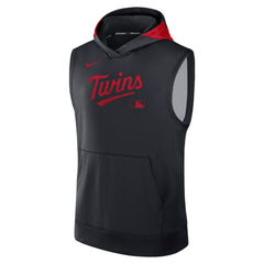 Minnesota Twins Authentic Collection Dri-FIT Sleeveless Hoodie Navy | Nike