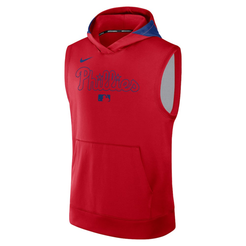 Philadelphia Phillies Authentic Collection Dri-FIT Sleeveless Hoodie Red | Nike