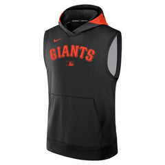 San Francisco Giants Authentic Collection Dri-FIT Sleeveless Hoodie Black | Nike