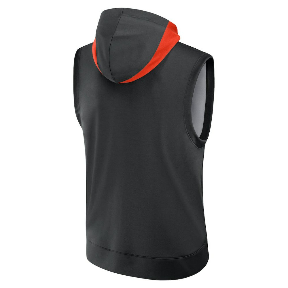 San Francisco Giants Authentic Collection Dri-FIT Sleeveless Hoodie Black | Nike