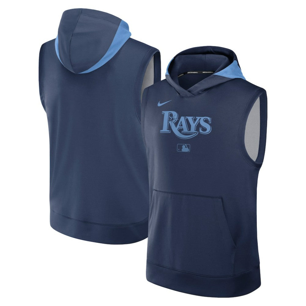 Tampa Bay Rays Authentic Collection Dri-FIT Sleeveless Hoodie Navy | Nike