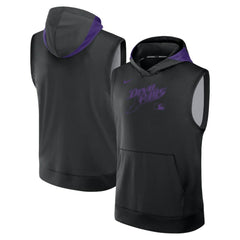 Tampa Bay Rays Authentic Collection Dri-FIT Sleeveless Hoodie Black | Nike