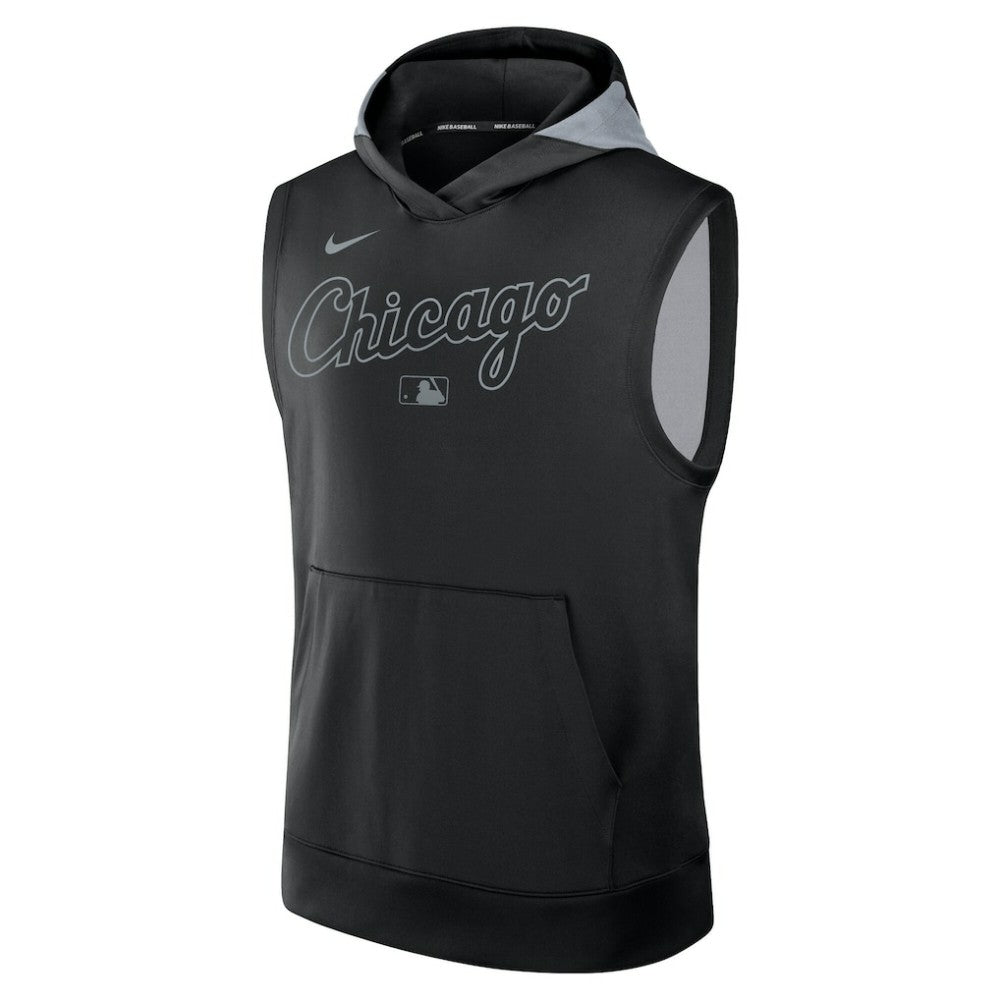 Chicago White Sox Authentic Collection Dri-FIT Sleeveless Hoodie Black | Nike