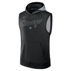 Chicago White Sox Authentic Collection Dri-FIT Sleeveless Hoodie Black | Nike