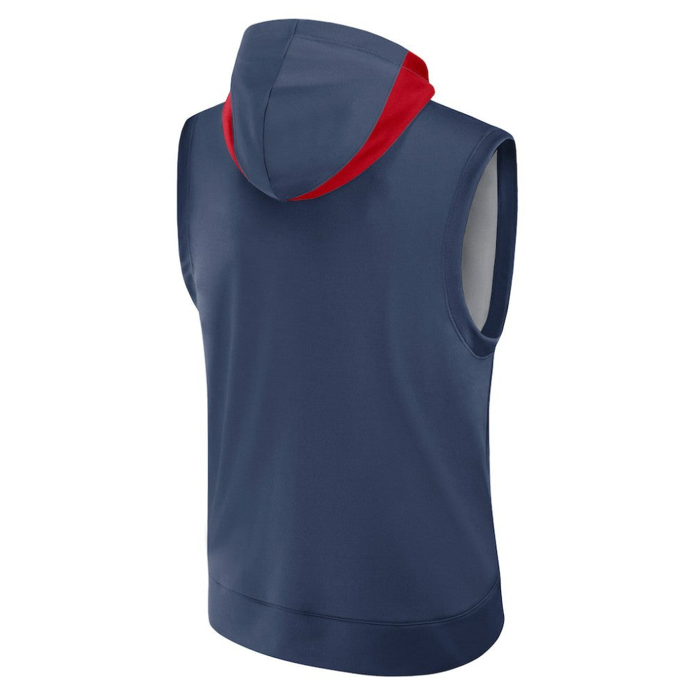 Atlanta Braves Authentic Collection Dri-FIT Sleeveless Hoodie Navy | Nike