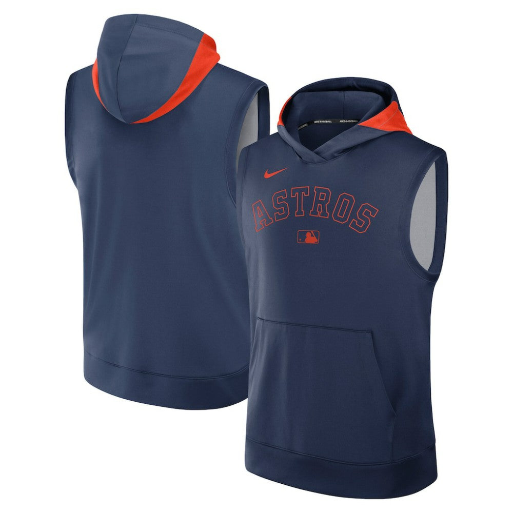 Houston Astros Authentic Collection Dri-FIT Sleeveless Hoodie Navy | Nike