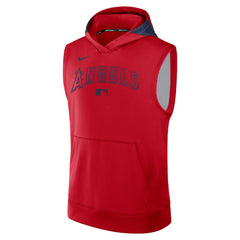 Los Angeles Angels Authentic Collection Dri-FIT Sleeveless Hoodie Red | Nike
