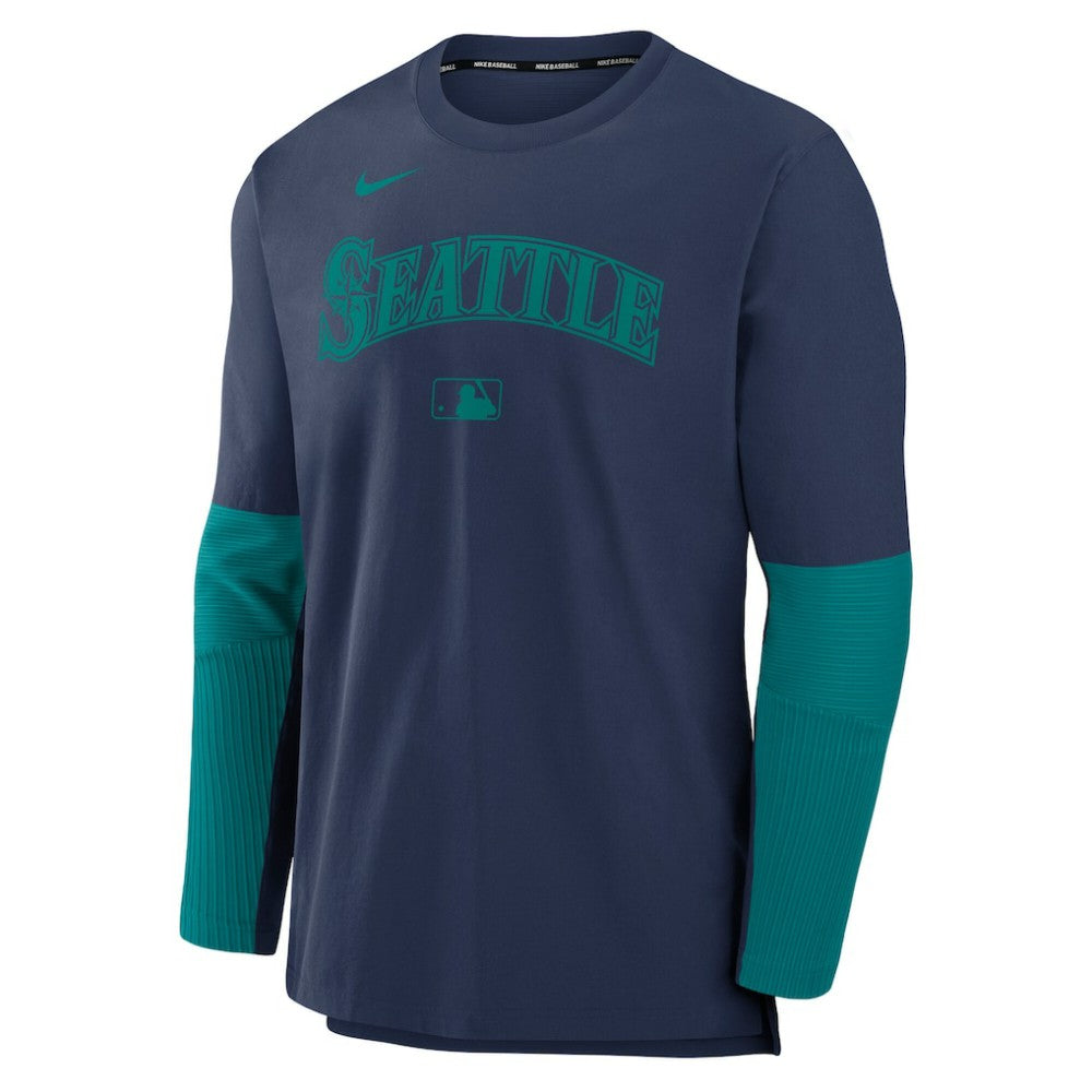 Seattle Mariners Authentic Collection Player Dri-FIT Lightweight Pullover  Navy/Teal | Nike