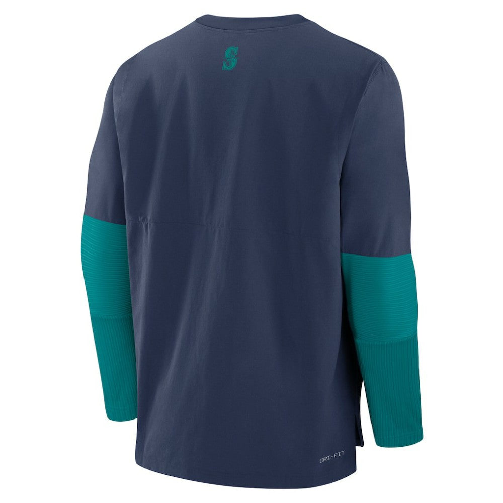 Seattle Mariners Authentic Collection Player Dri-FIT Lightweight Pullover  Navy/Teal | Nike