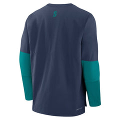 Seattle Mariners Authentic Collection Player Dri-FIT Lightweight Pullover  Navy/Teal | Nike