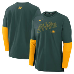 Athletics Authentic Collection Player Dri-FIT Lightweight Pullover  Green/Gold | Nike