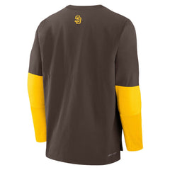 San Diego Padres Authentic Collection Player Dri-FIT Lightweight Pullover  Brown/Gold | Nike