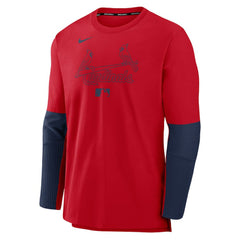 St. Louis Cardinals Authentic Collection Player Dri-FIT Lightweight Pullover  Red/Navy | Nike