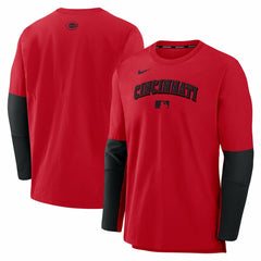 Cincinnati Reds Authentic Collection Player Dri-FIT Lightweight Pullover  Red/Black | Nike
