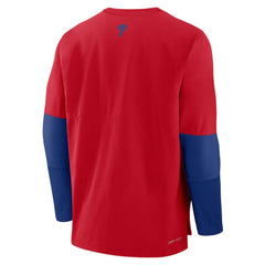 Philadelphia Phillies Authentic Collection Player Dri-FIT Lightweight Pullover  Red/Royal | Nike
