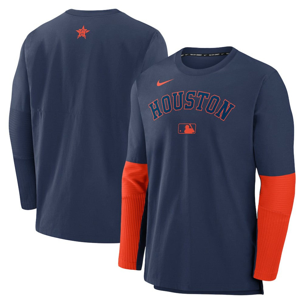 Houston Astros Authentic Collection Player Dri-FIT Lightweight Pullover  Navy/Orange | Nike