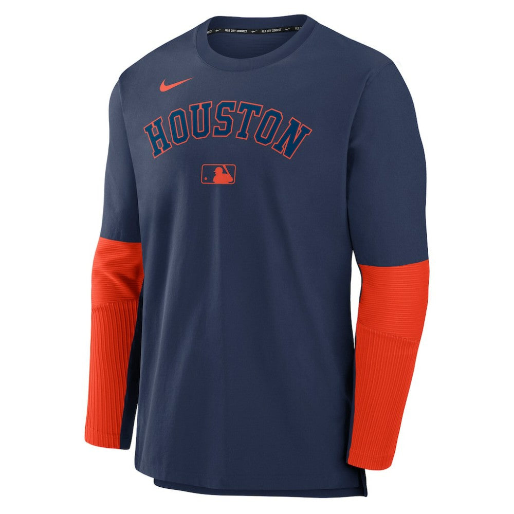 Houston Astros Authentic Collection Player Dri-FIT Lightweight Pullover  Navy/Orange | Nike