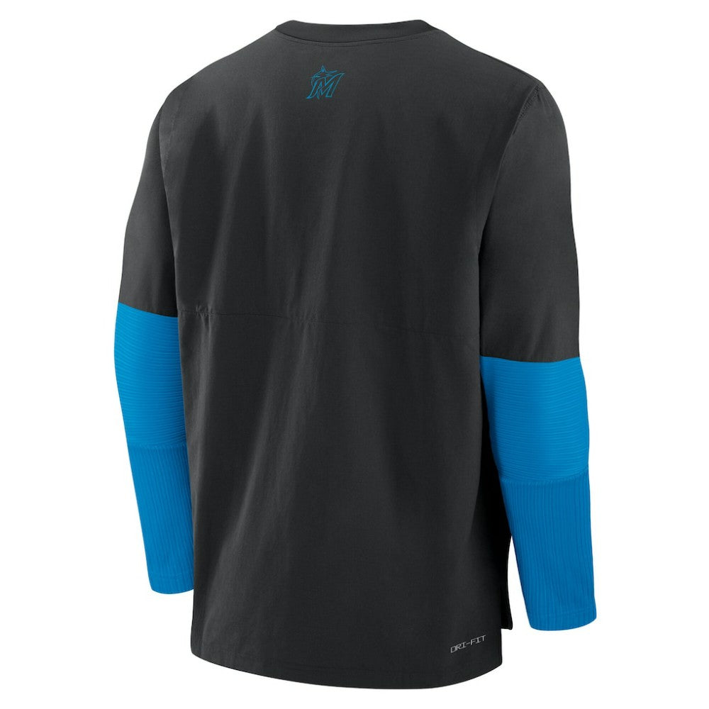 Miami Marlins Authentic Collection Player Dri-FIT Lightweight Pullover  Black | Nike