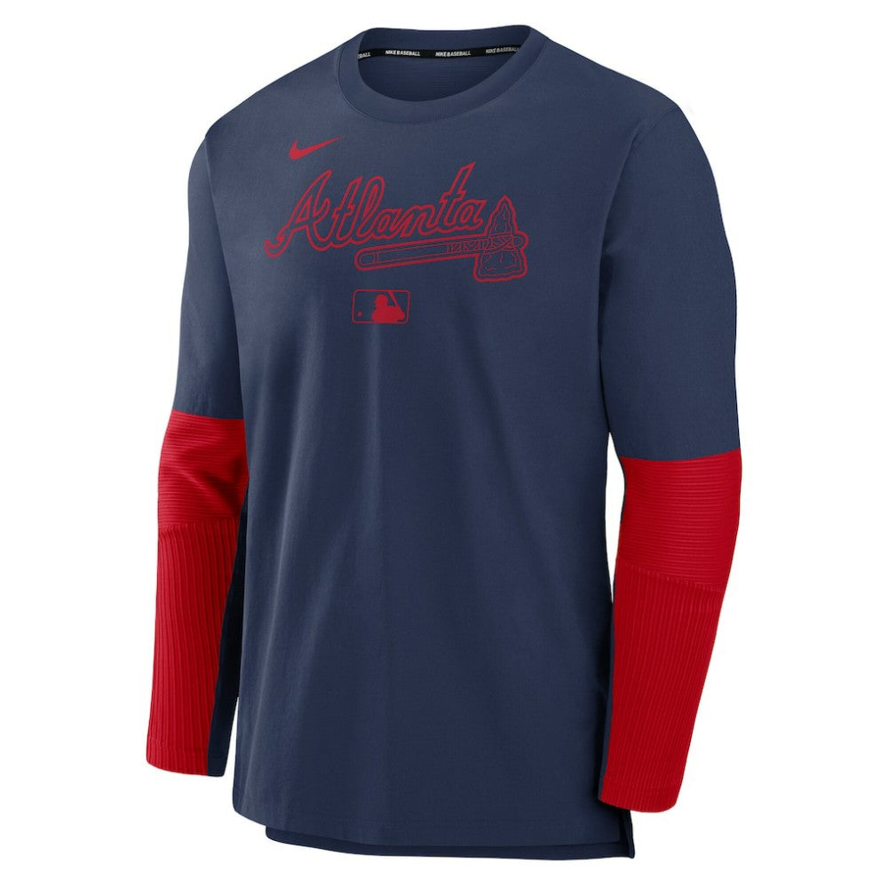 Atlanta Braves Authentic Collection Player Dri-FIT Lightweight Pullover  Navy/Red | Nike