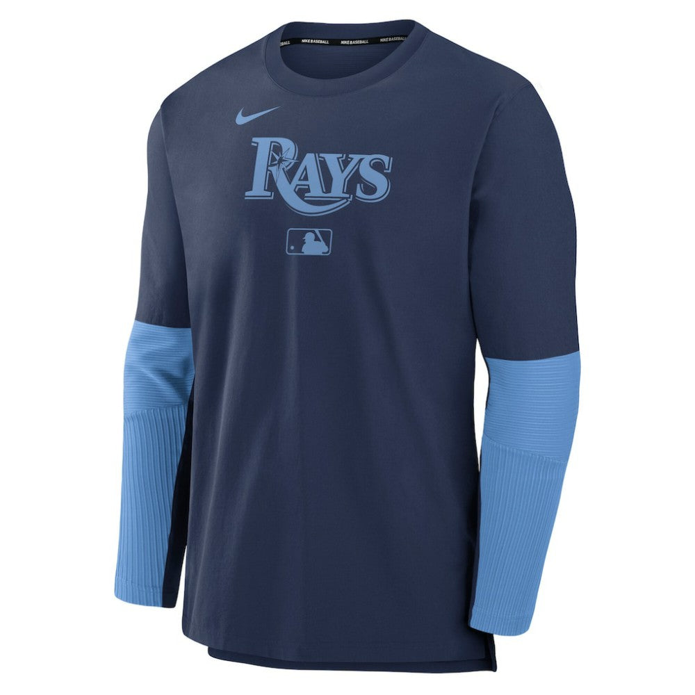 Tampa Bay Rays Authentic Collection Player Dri-FIT Lightweight Pullover  Navy/Light Blue | Nike