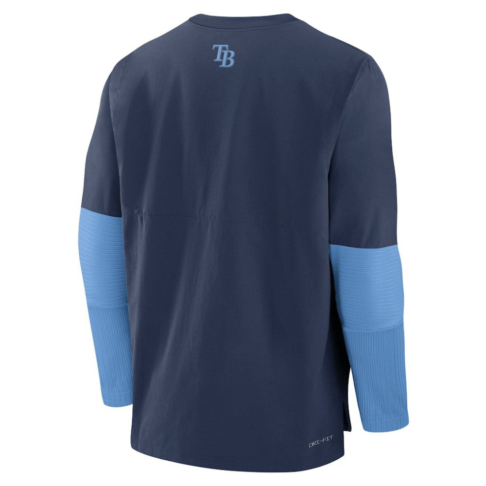 Tampa Bay Rays Authentic Collection Player Dri-FIT Lightweight Pullover  Navy/Light Blue | Nike