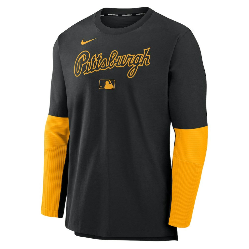 Pittsburgh Pirates Authentic Collection Player Dri-FIT Lightweight Pullover  Black/Gold | Nike