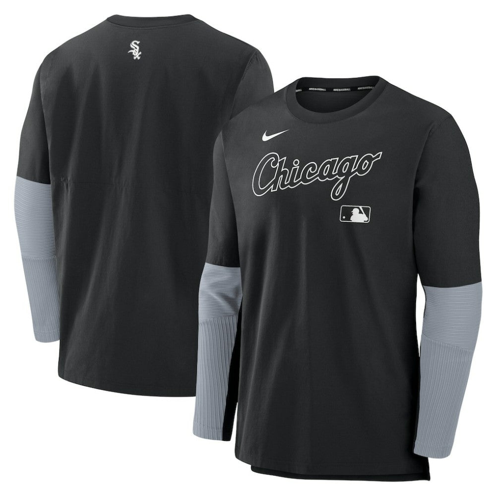 Chicago White Sox Authentic Collection Player Dri-FIT Lightweight Pullover  Black/Gray | Nike