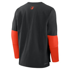 Baltimore Orioles Authentic Collection Player Dri-FIT Lightweight Pullover  Black/Orange | Nike