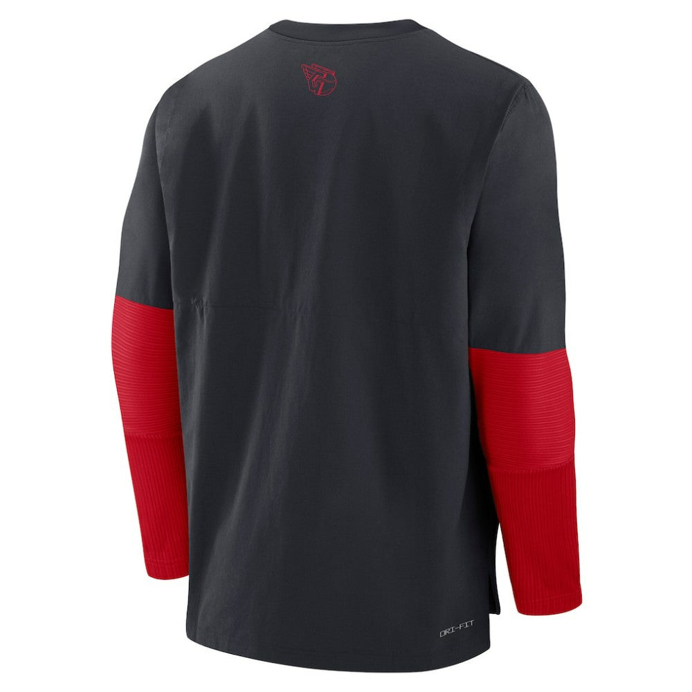 Cleveland Guardians Authentic Collection Player Dri-FIT Lightweight Pullover  Navy/Red | Nike