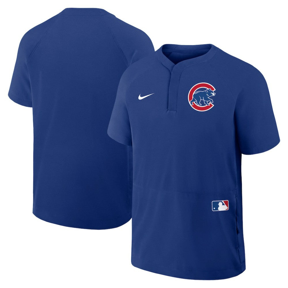 Chicago Cubs Authentic Collection Raglan Short Sleeve Windshirt Royal | Nike