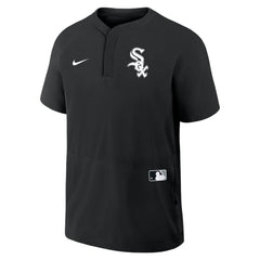 Chicago White Sox Authentic Collection Raglan Short Sleeve Windshirt Black | Nike
