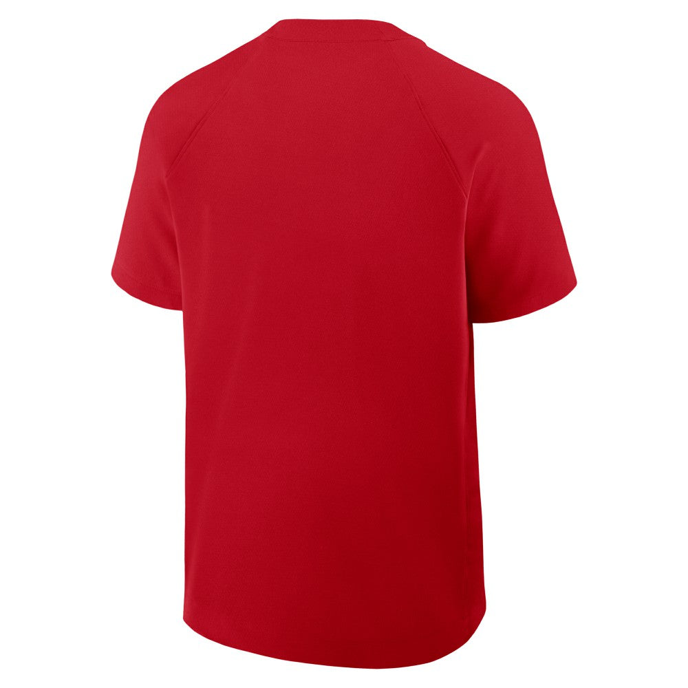 Cincinnati Reds Authentic Collection Raglan Short Sleeve Windshirt Red | Nike