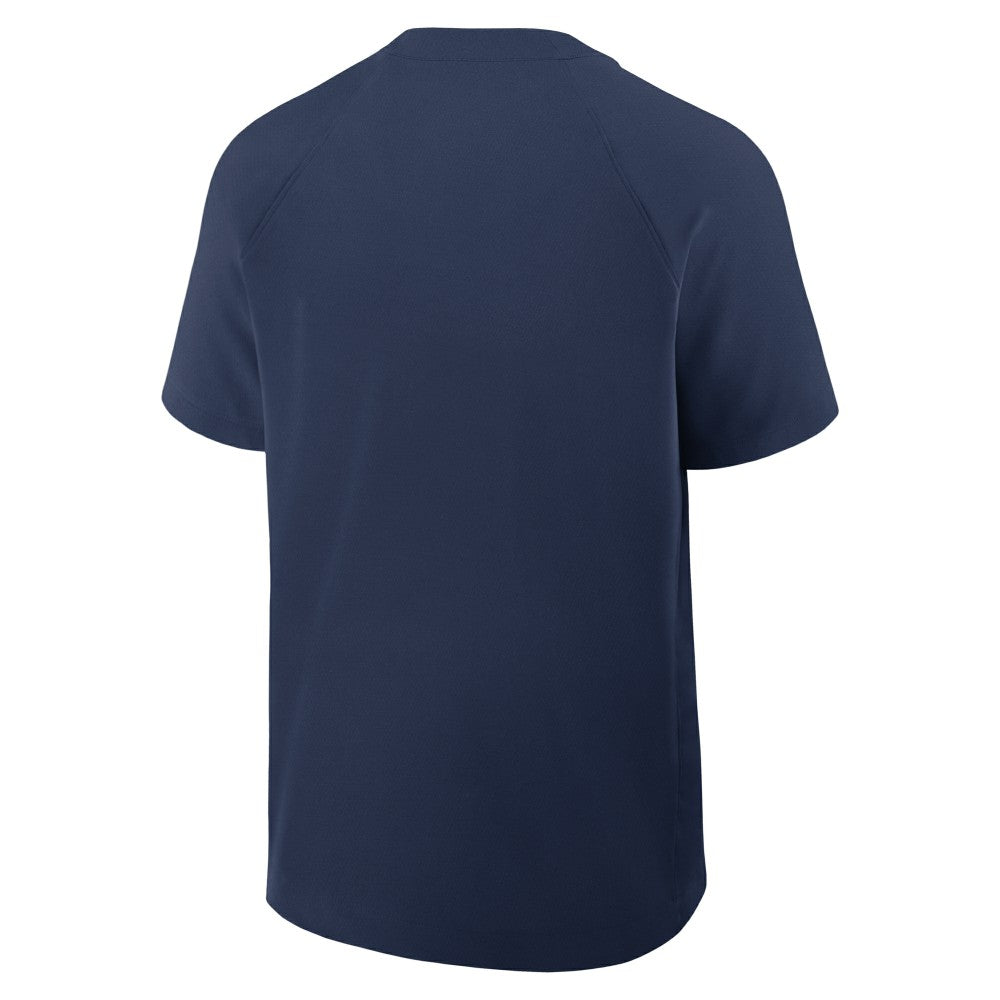 Milwaukee Brewers Authentic Collection Raglan Short Sleeve Windshirt Navy | Nike