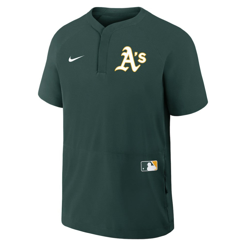 Athletics Authentic Collection Raglan Short Sleeve Windshirt Green | Nike