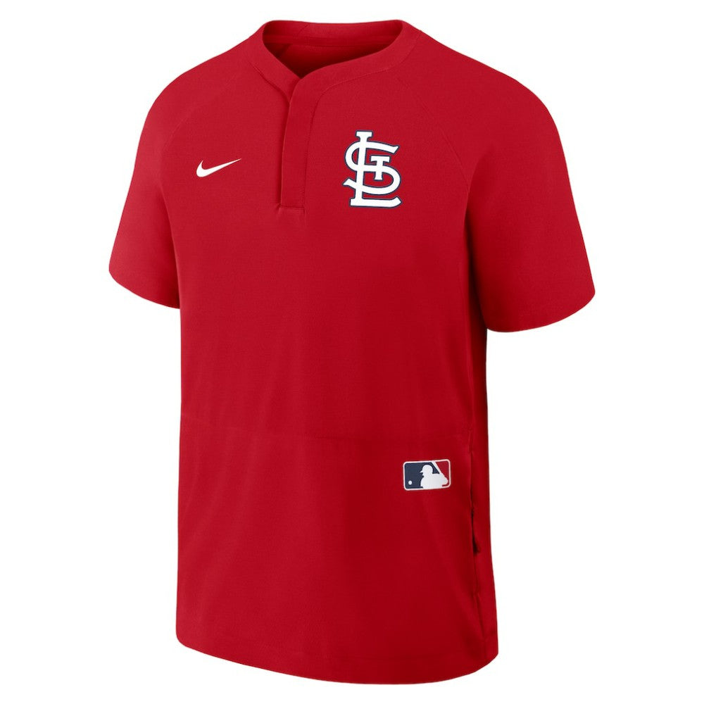 St. Louis Cardinals Authentic Collection Raglan Short Sleeve Windshirt Red | Nike