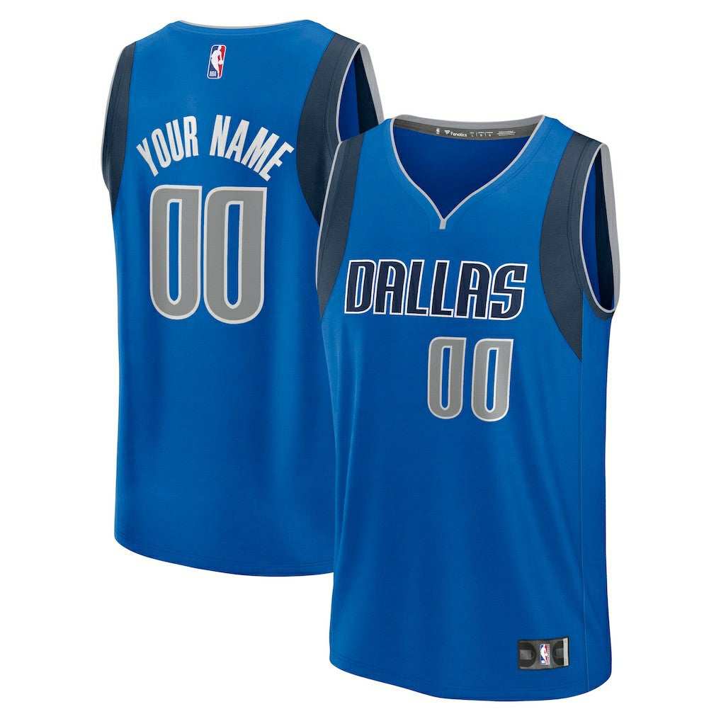 Dallas Mavericks Fast Break Custom Jersey sale - Icon Editi- Blue
