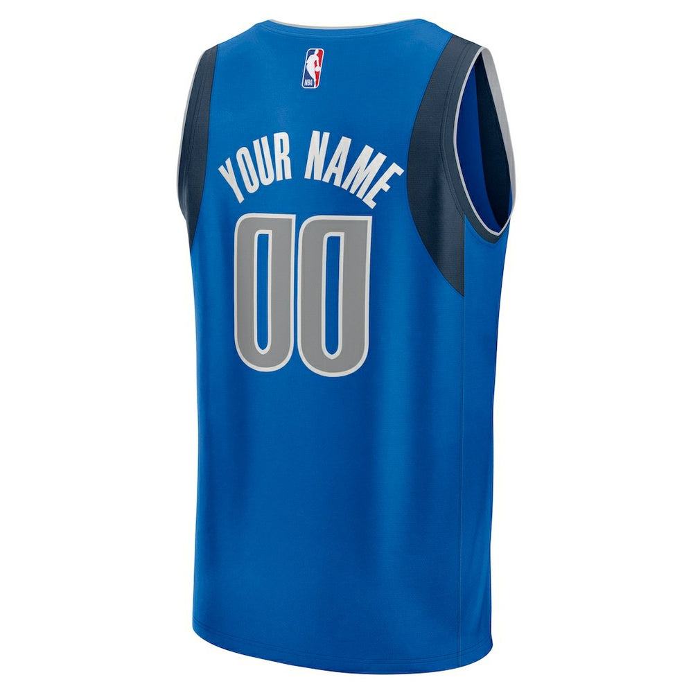 Dallas Mavericks Fast Break Custom Jersey sale - Icon Editi- Blue