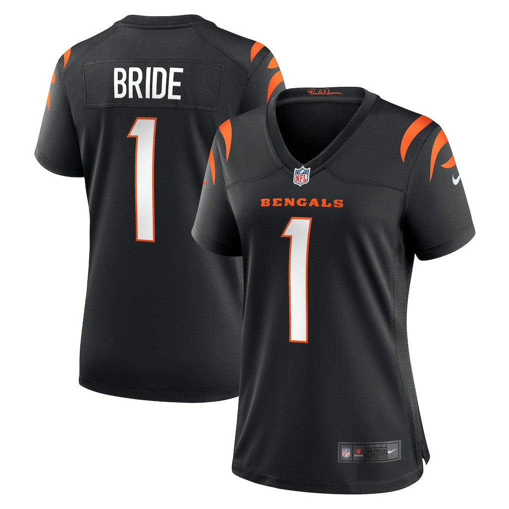 Number 1 Bride Cincinnati Bengals Women's Game Jersey - Black